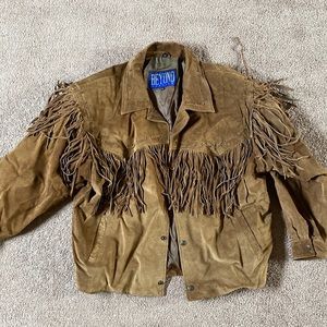 Vintage fringe leather jacket from Beyond Leather. Size XXL